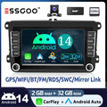 DAB+ Autoradio Android 14 Für VW GOLF 5 6 Passat 7" 2+32G CarPlay KAM GPS Nav BT