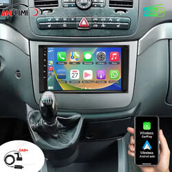 DAB+ Android 13 Autoradio GPS Carplay Für Mercedes-Benz Vito Viano W639 2006-14