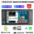 Für 2 DIN VW GOLF 5 6 Passat Touran Tiguan EOS 7" Autoradio Android GPS Navi RDS