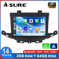 2+64G Android 14 Autoradio Carplay Navi GPS BT WIFI Für Opel Astra K 2015-2019