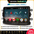 8" 64GB DAB+Android 13 Autoradio GPS Für Renault Dacia Duster Logan Dokker Lodgy