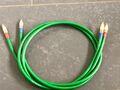 1 Paar Bedea RCA Cinch Kabel mit vergoldeten Steckern ca. 2x 1,20m "Green Mamba"