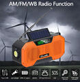 3in1 Notfall Solar Handkurbel Radio 5000mAh AM/FM LED Taschenlampe Powerbank USB