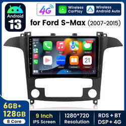 Für Ford S-Max 2006-2015 Autoradio Android 13 GPS Navi DSP CarPlay 6+128GB DAB+