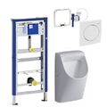 Komplett Set Geberit Duofix Basic mit HyBasic Handauslösung u. Keramag Urinal