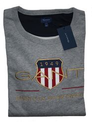 Gant Archive Shield Grey Rundhals Pullover Sweatshirt Gr.XXXXL ( 4XL )