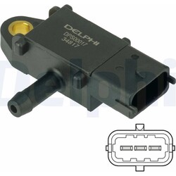 Delphi DPS00017 Sensor Abgasdruck für OPEL ASTRA H H GTC J CASCADA CORSA D G09
