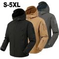 Winter Herren Softshell Jacke Wasserdicht Outdoor Wandern Angeln Campen Kapuze