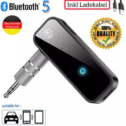 Auto Blue-tooth 5.0 Wireless 3.5mm Klinke AUX Empfänger Adapter Musik Audio KFZ