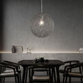 Design LED Decken Pendel Lampe grau Wohn Zimmer Hänge Leuchte Kugel Energie Spar