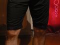 Kurze Hose GR: 52/54  in schwarz mit Spitze wie neu