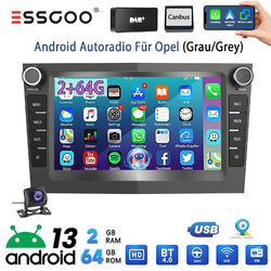 DAB+ 64G Android 13 Autoradio NAVI Carplay Kam Für Opel Astra H Corsa C D Zafira