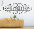 Wandtattoo Home Sweet Home Zuhause Flur Sticker Spruch Wandaufkleber Bild