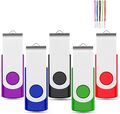 32/64GB USB Stick 5er-Pack Memory Sticks USB 2.0 Metall Flash Drive schwenkbares Design