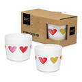 PPD Aquarell Hearts Egg Cup Set, 2-tlg., Eierbecher, Eierhalter, New Bone China