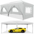 Pavillon 3x6m Wasserdicht mit 6 Seitenteilen und Fenstern Gartenzelt Partyzelt