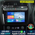 64G Android 14 Autoradio Carplay WiFi BT GPS Navi für VW Polo 6R 6C 9N 2009-2018