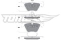 TOMEX Brakes Bremsbelagsatz Scheibenbremse TX 13-25 für BMW 3er E92 E90 E93 1er