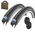 2x Schwalbe Marathon Plus 26-28" Reifen Reflex Unplattbar m/o Schläuche