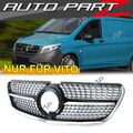 Front Grill Kühlergrill Diamant Schwarz für Mercedes Vito W447 19-23 facelift