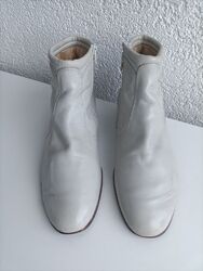 Gabor Comfort Damen Boots/ Frauen Stiefeletten Gr 8 (42) Leder Weiss 