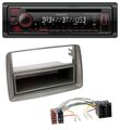 Kenwood MP3 CD USB Bluetooth DAB Autoradio für Fiat Panda (169 2003-2012) grau