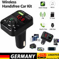 FM Transmitter Bluetooth 5.0 KFZ Dual USB Auto Ladegerät für Handy Radio Adapter