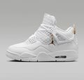 Nike Air Jordan 4 NET Weiß Metallic Gold 44,5 Neu OVP Sneaker FN7251-107