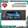 8-Kern 64GB DAB+ Android 13 Autoradio GPS Navi für BMW 5er E39 Wifi CarPlay DVB