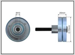 CAFFARO Umlenk-/Führungsrolle Keilrippenriemen 359-55 für VW 1K1 GOLF Metall 5 3