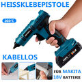  Akku Heißklebepistole Kabellos Klebepistole Mit 10x Klebestifte Für 18V Makita