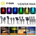 2er 4er 6er LED Solarstrahler Solarleuchte Solarlampe Gartenstrahler Spot Light