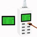 USB Schnellladestation Hub 8 Fach Mehrfach LCD Multi USB Port Ladegerät Adapter