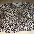 Bluse, MIAMODA, 54, Animalprint, Schleife, 40°C-Wäsche, braun-schwarz, 3/4-Arm