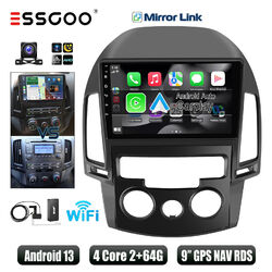 9" Android 13 DAB+ Carplay Autoradio GPS Cam 2+64G Für Hyundai i30 FD 2006-2011