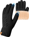 ARFNKIM Damen Winterhandschuhe Mit Fleecefutter, Touchscreen Warme Gedehnt Dicke