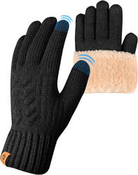 ARFNKIM Damen Winterhandschuhe Mit Fleecefutter, Touchscreen Warme Gedehnt Dicke