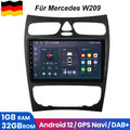 Für Mercedes Benz W203 S203 W209 C209 Autoradio GPS Navi DAB+ Android 12 1+32G