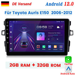 2+32G Android 12 Autoradio Für Toyota Auris E150 2006-2012 Carplay GPS Navi WIFI