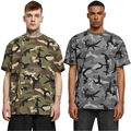 Urban Classic Herren T-Shirt Heavy Oversized Camo Rundhals Long Tee Extra Lang