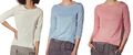 Damen Shirt Oberteil Rundhals Langarm