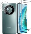 2X 3D Schutzglas ( Display + Kamera ) für Honor Magic 6 Lite 5G Panzerfolie Full