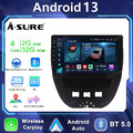 2+32GB Android 13 Autoradio Carplay GPS Navi WiFi Für Peugeot 107 Toyota Aygo 1