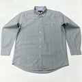 Tommy Hilfiger Herren Classic Fit Chambray Hemd mit Tasche in Grau Größe L