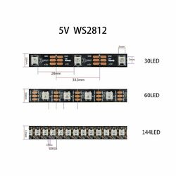 WS2812B Ws2811 WS2813 WS2815 IC Adressierbar RGBIC LED Streifen Pixel Band Licht