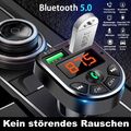 Bluetooth FM Transmitter Auto MP3 Player Dual USB KFZ SD AUX Freisprechanlage