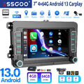 DAB+ 4+64G Carplay Android 13 Autoradio GPS Navi Für VW GOLF 5 6 Touran Tiguan