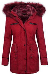 Winter Damen Jacke Parka Damen Mantel Jacke mit Kapuze Fellkragen D-214 NEU✔Teddyfell Futter ✔warm ✔3Farben ✔S-XXL ✔Blitzversand