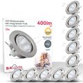 10 LED Einbaustrahler flach GU10 5W Einbauleuchten Spots Decke 230V warmweiß Set