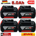 Original 18V 8.0Ah Akku für Bosch Professional GBA GSR GSB BAT618 BAT609 BAT620